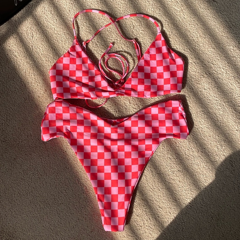 SKATIE CHECKERBOARD SWIMSUIT